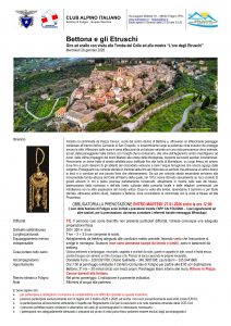 Locandina dell`escursione