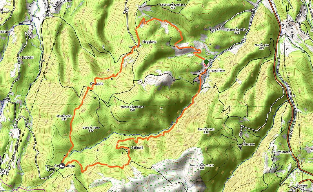 Itinerario del percorso