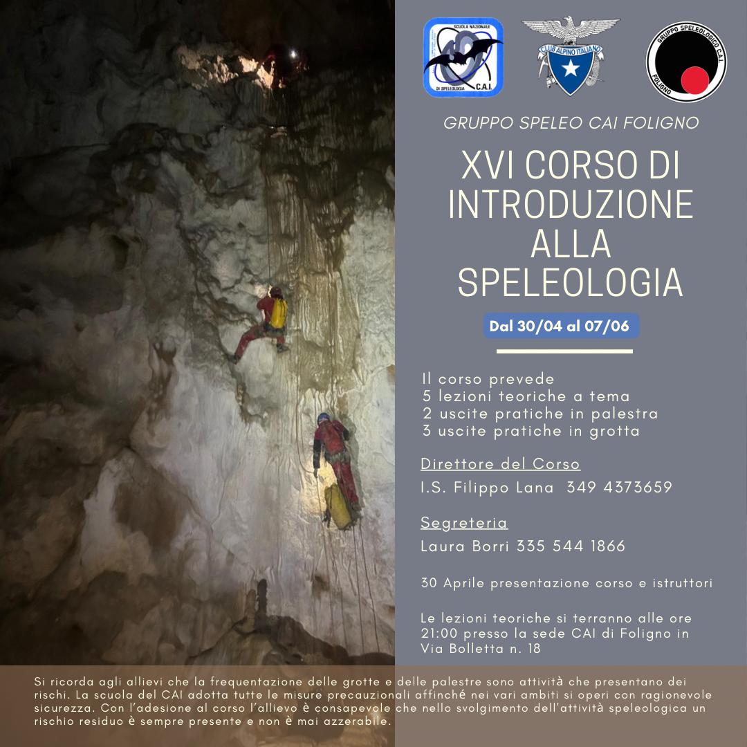 XVI° Corso di Introduzione alla Speleologia