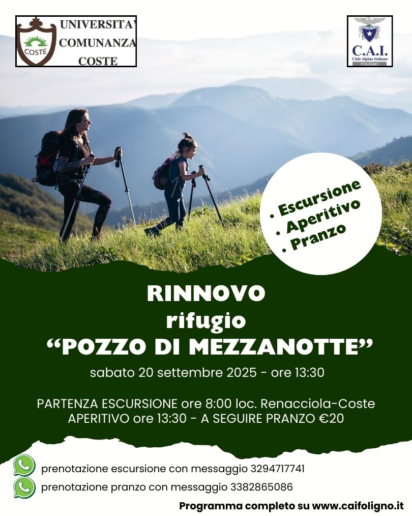 Festeggiamo insieme il rifugio `Pozzo di Mezzanotte` RINNOVATO