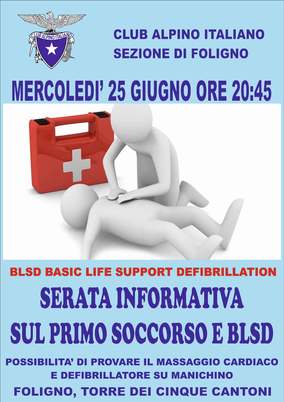 Primo soccorso e BLSD 25 giugno 2025